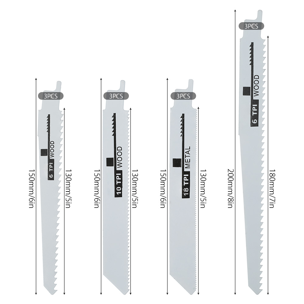 Set di 12 Lame per Sega a Scia - Metal Saw Reciprocating recensione e prezzo