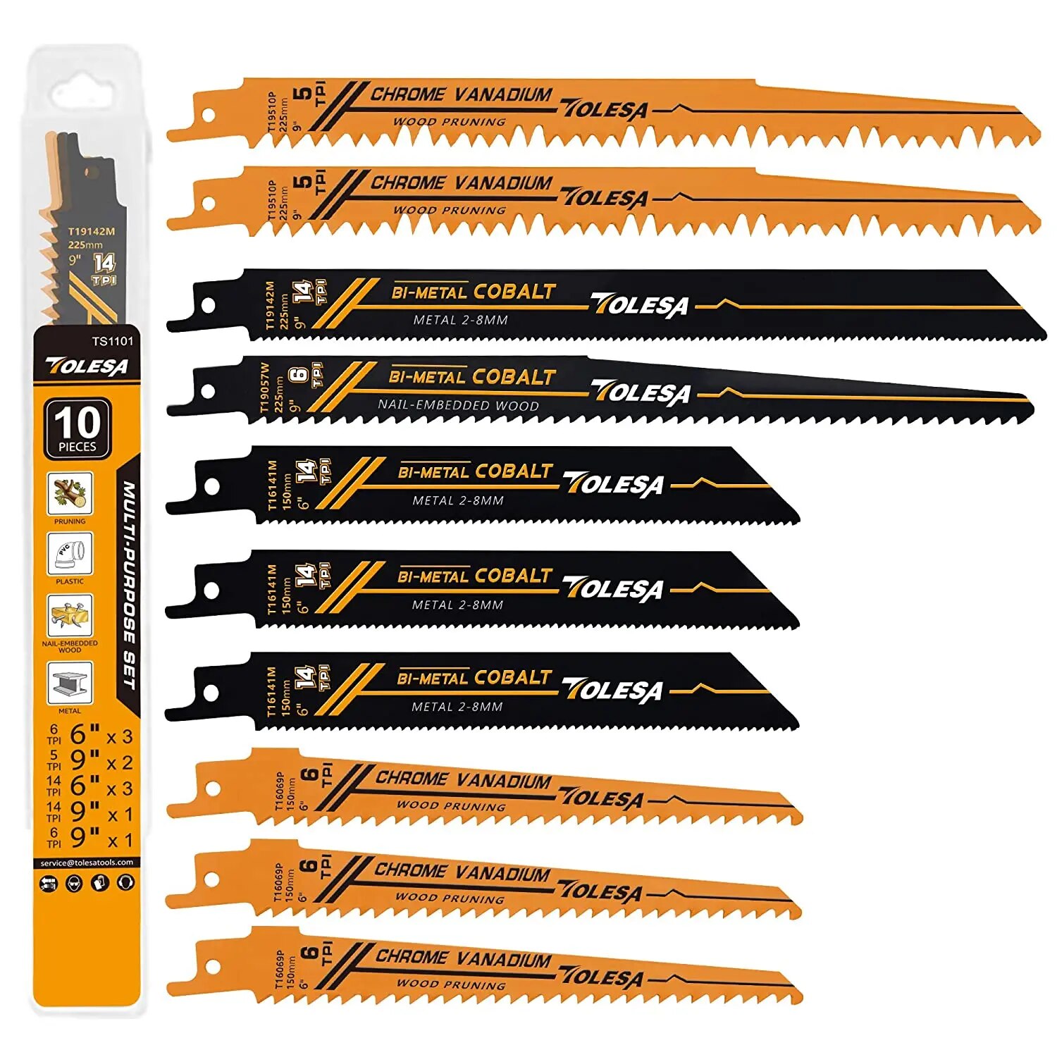 TOLESA 10PCS Lame per sega bi- - Metal Saw Reciprocating recensione e prezzo
